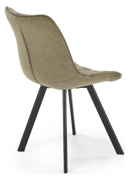Scaun K549, verde/negru, stofa clasica/metal, 46x61x84 cm
