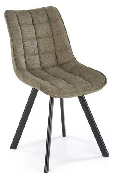 Scaun K549, verde/negru, stofa clasica/metal, 46x61x84 cm