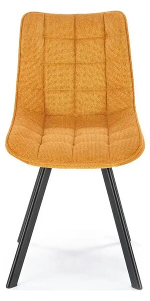 Scaun K549, galben/negru, stofa clasica/metal, 46x61x84 cm