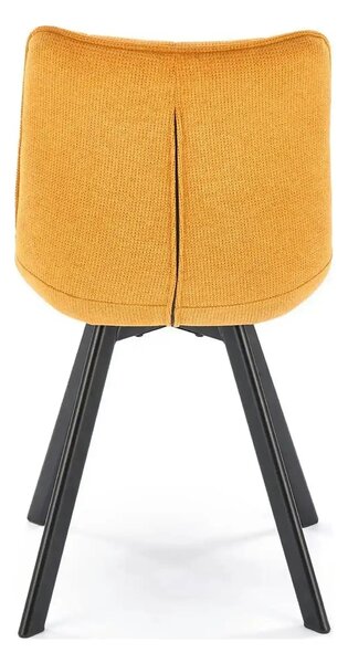 Scaun K549, galben/negru, stofa clasica/metal, 46x61x84 cm