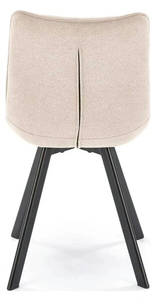 Scaun K549, bej/negru, stofa clasica/metal, 46x61x84 cm