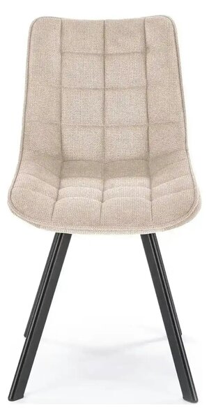 Scaun K549, bej/negru, stofa clasica/metal, 46x61x84 cm