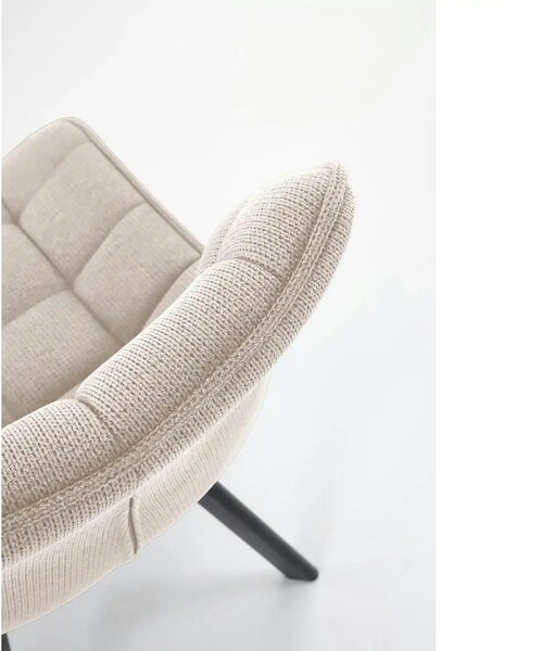 Scaun K549, bej/negru, stofa clasica/metal, 46x61x84 cm