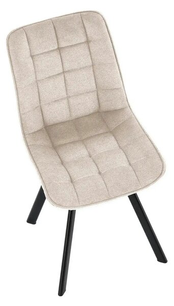 Scaun K549, bej/negru, stofa clasica/metal, 46x61x84 cm