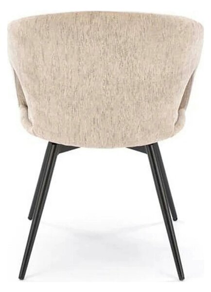 Scaun rotativ K550, bej/negru, stofa clasica/metal, 57x57x78 cm