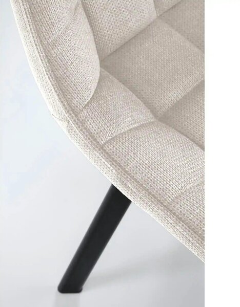 Scaun K549, bej/negru, stofa clasica/metal, 46x61x84 cm