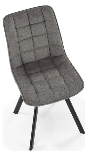 Scaun K549, gri/negru, stofa clasica/metal, 46x61x84 cm