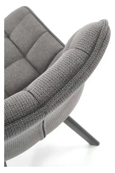 Scaun K549, gri/negru, stofa clasica/metal, 46x61x84 cm