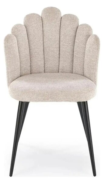Scaun K552, bej/negru, stofa clasica/metal, 53x53x83 cm
