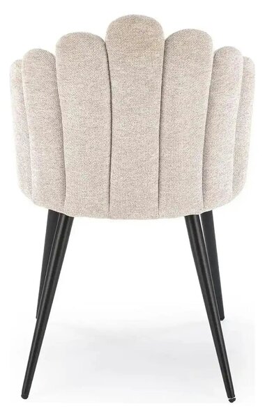 Scaun K552, bej/negru, stofa clasica/metal, 53x53x83 cm