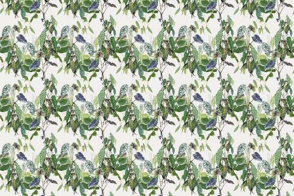 Tapet frunze tropicale bogate