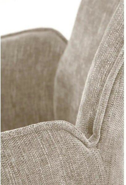 Scaun rotativ K553, bej/negru, stofa clasica/metal, 60x66x96 cm