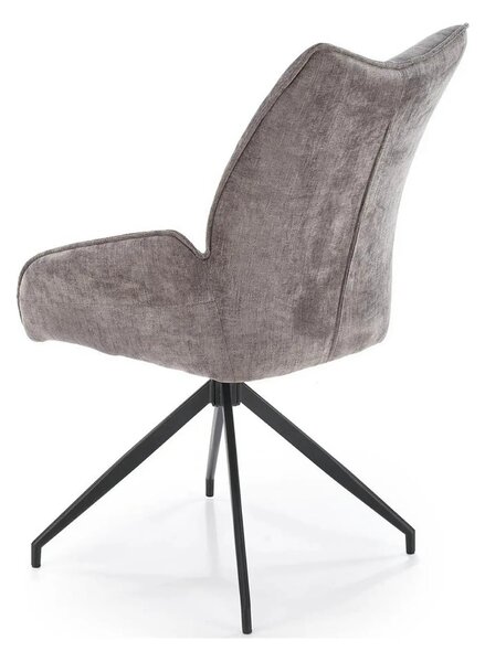 Scaun rotativ K553, gri/negru, stofa clasica/metal, 60x66x96 cm