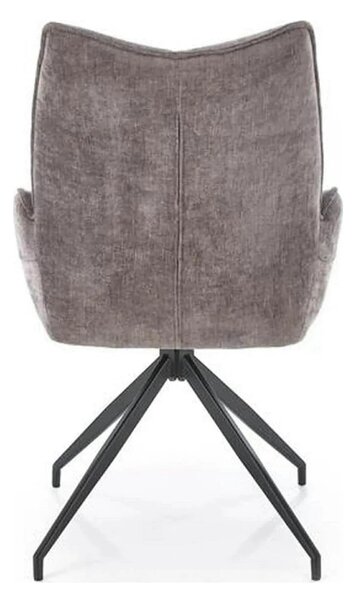 Scaun rotativ K553, gri/negru, stofa clasica/metal, 60x66x96 cm