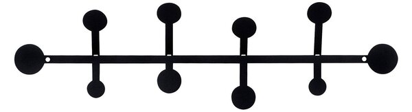 Cuier de hol metalic Rod, Negru, 22x70 cm