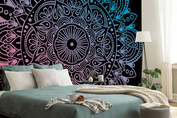 Tapet Mandala pe fundal întunecat