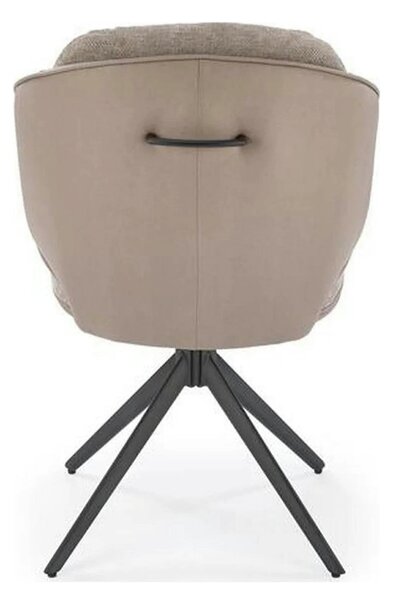 Scaun rotativ K554, gri/negru, stofa clasica/piele ecologica/metal, 58