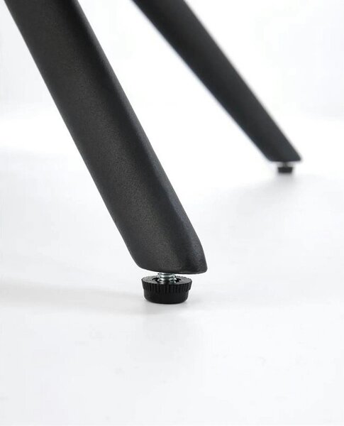 Scaun rotativ K554, gri/negru, stofa clasica/piele ecologica/metal, 58