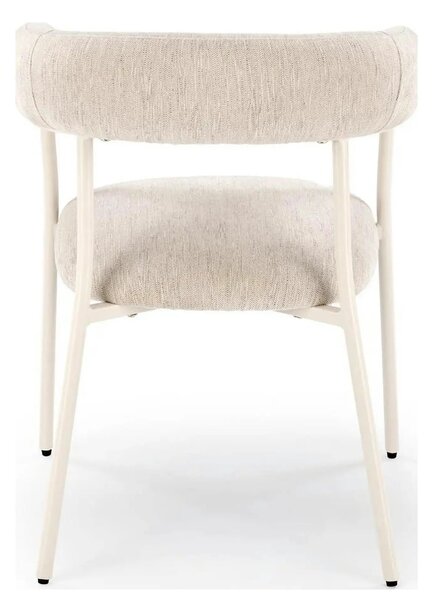 Scaun K557, bej deschis/alb, stofa clasica/metal, 60x54x75 cm