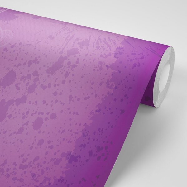 Tapet arabesca violetă pe un fundal abstract