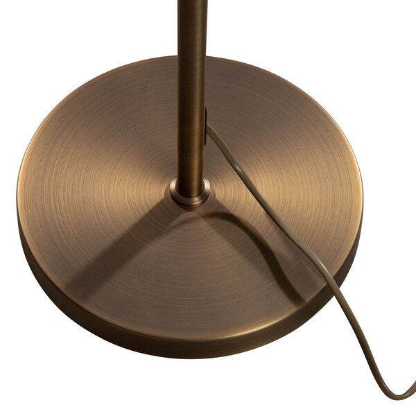 Lampă de podea bronz cu abajur oval din catifea cu design frunze 50cm - Parte