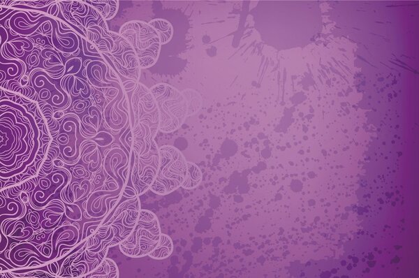 Tapet arabesca violetă pe un fundal abstract