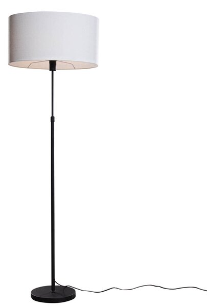 Lampă de podea neagră cu abajur oval din in alb 50cm - Parte