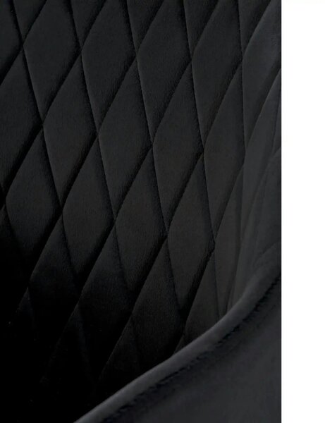 Scaun tapitat negru K558, stofa catifelata/metal, 59x60x86 cm