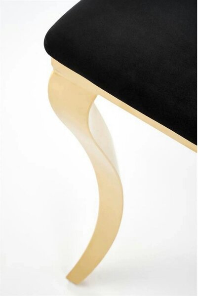 Scaun K556, negru/auriu, stofa catifelata/metal, 48x52x96 cm