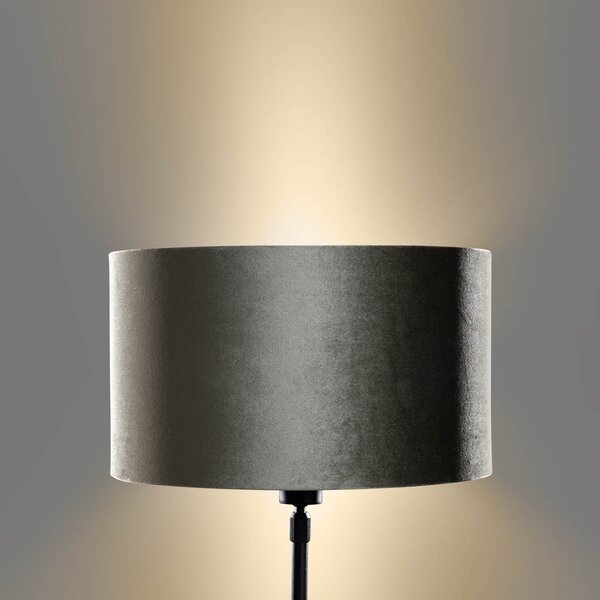 Lampă de masă neagră cu abajur din catifea verde 35cm - Parte