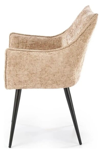 Scaun K559, bej/negru, stofa clasica/metal, 60x59x85 cm
