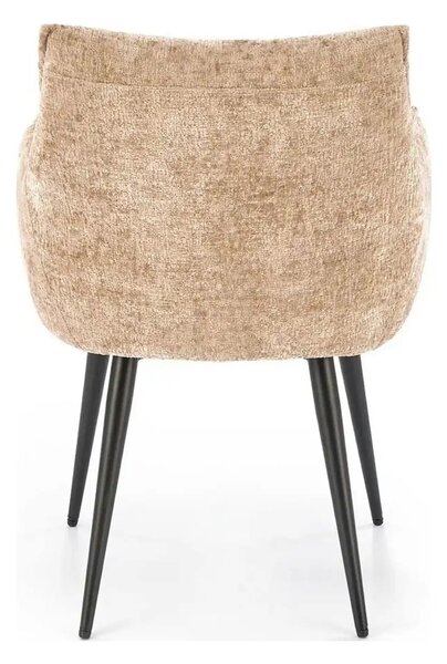 Scaun K559, bej/negru, stofa clasica/metal, 60x59x85 cm