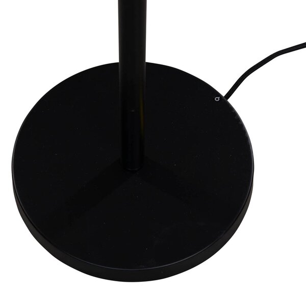 Lampă de podea neagră cu abajur din catifea maro 40cm - Simplo