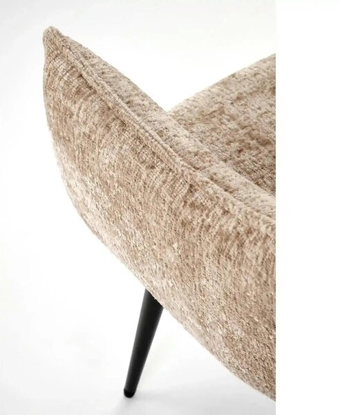 Scaun K559, bej/negru, stofa clasica/metal, 60x59x85 cm