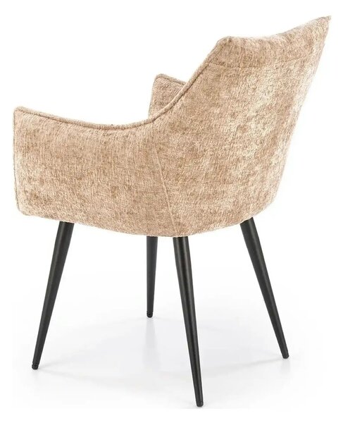 Scaun K559, bej/negru, stofa clasica/metal, 60x59x85 cm