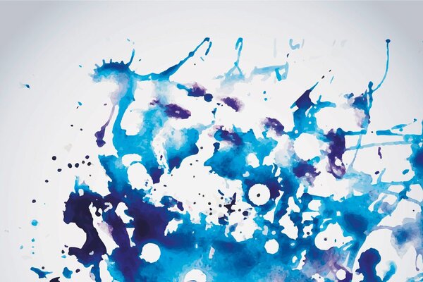 Tapet acuarel albastru în design abstract