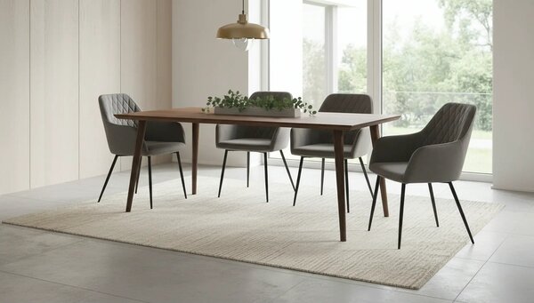 Scaun K558, gri/negru, stofa catifelata/metal, 59x60x86 cm