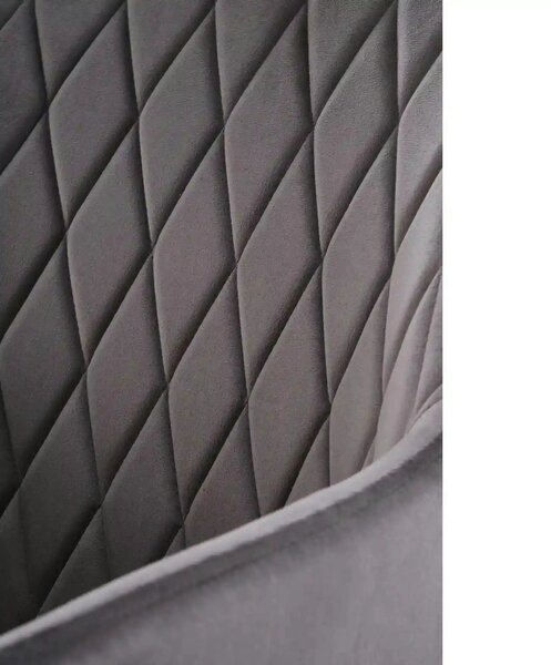 Scaun K558, gri/negru, stofa catifelata/metal, 59x60x86 cm