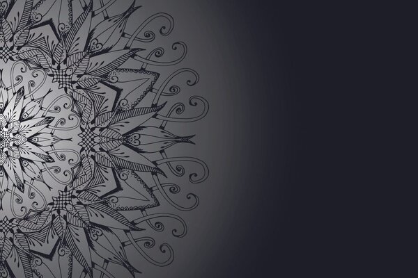 Tapet Mandala în design întunecat