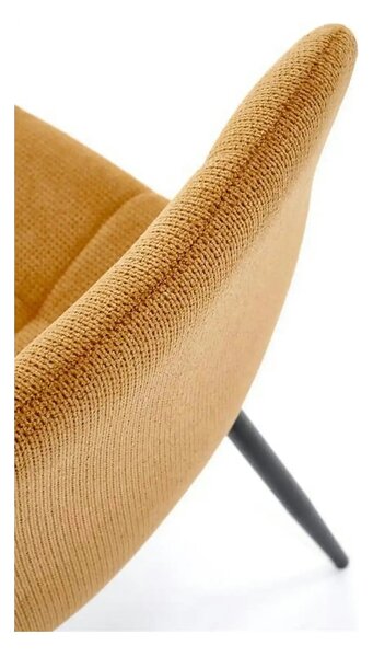 Scaun K560, galben/negru, stofa clasica/metal, 45x53x88 cm