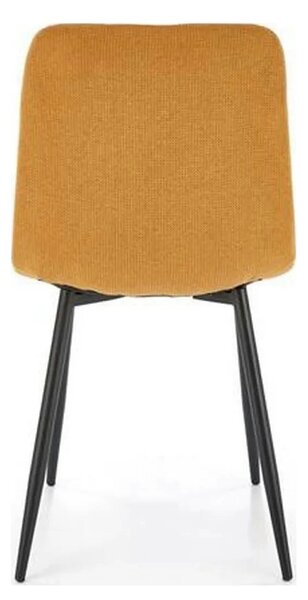 Scaun K560, galben/negru, stofa clasica/metal, 45x53x88 cm