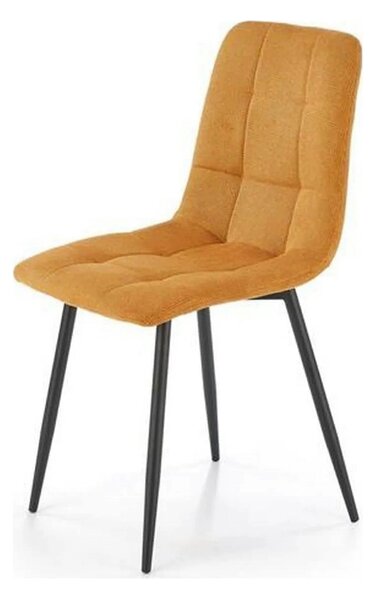 Scaun K560, galben/negru, stofa clasica/metal, 45x53x88 cm