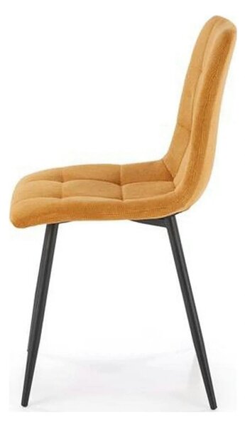 Scaun K560, galben/negru, stofa clasica/metal, 45x53x88 cm