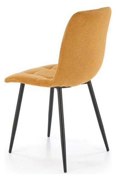 Scaun K560, galben/negru, stofa clasica/metal, 45x53x88 cm
