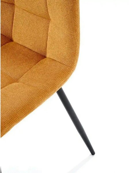 Scaun K560, galben/negru, stofa clasica/metal, 45x53x88 cm