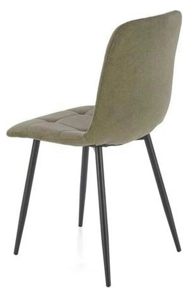 Scaun K560, verde/negru, stofa clasica/metal, 45x53x88 cm