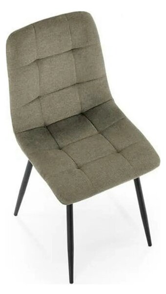 Scaun K560, verde/negru, stofa clasica/metal, 45x53x88 cm