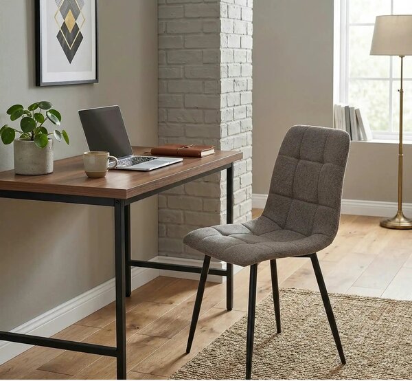 Scaun K560, gri/negru, stofa clasica/metal, 45x53x88 cm