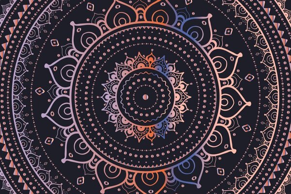 Tapet Mandala colorată