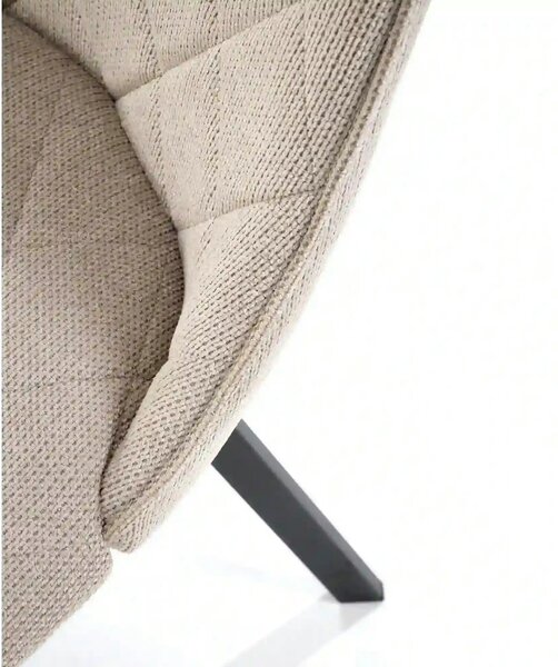 Scaun K561, bej/negru, stofa clasica/metal, 44x58x85 cm